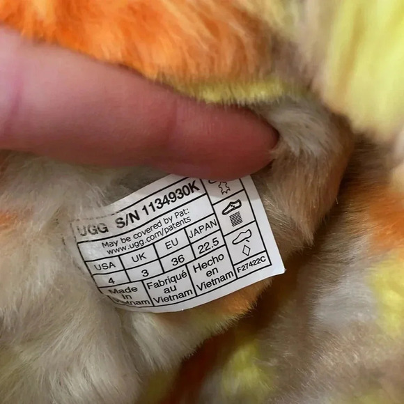 UGG bow  yellow orange faux fur boots - Picture 5 of 7